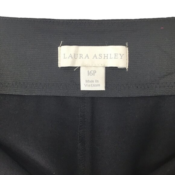 Laura Ashley NWT Black Dress Pants Size 16P Petite Stretch Trousers Tapered Leg - Picture 5 of 7